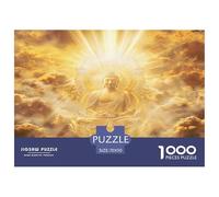 1000 Piezas Bouddha Statue Puzle Juguetes Desafiantes Decoración del Hogar Juego De Habilidad bouddhisme Puzzle Juguete Educhativo para Adultos Y Niños 70x50cm/1000pcs