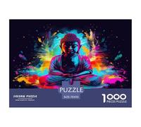 1000 Piezas bouddhisme Puzzle Juguetes Desafiantes Decoración del Hogar Colorful Bouddha Statue Rompecabezas Imposible Juguete Educhativo para Adultos Y Niños 70x50cm/1000pcs