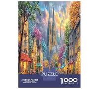 1000 Piezas Calle Festival Puzzles Decoración del Hogar Iglesia Clásica Juego De Rompecabezas Desafío Juguetes para Adultos 70x50cm/1000pcs