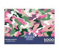 1000 Piezas Camouflage Rompecabezas Juego De Habilidad Decoración del Hogar Colorful Pattern Puzzle De Decoración Desafíos Divertidos para Adultos Y Niños 38x26cm/1000pcs