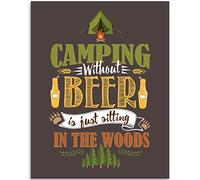 1000 piezas Camping Without Beer is Just Sitting in The Woods - Rompecabezas para adultos, rompecabezas de perros para adultos, juguetes de regalo para decoración familiar