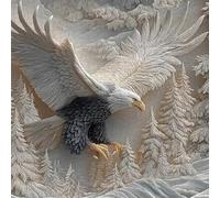1000 piezas Carved Bald Eagle Jigsaw Puzzle - Challenging Adult Puzzle with Artistic Wildlife Design in Monochrome Forest, Perfect for Family Game Night & Home Decor