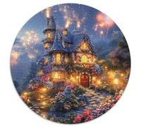 1000 Piezas Castillo del Sueño Puzzle Juego De Habilidad Decoración del Hogar Cabaña de Cuentos de Hadas Rompecabezas Familiar Regalo Creativo para Adultos Y Niños 1000pcs (67.5x67.5cm)