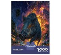 1000 Piezas Cerdo Salvaje furioso Puzzle Entretenimiento Creativo Decoración del Hogar Animaleseses Salvajes Rompecabezas De Decoración Desafíos Divertidos para Adultos Y Niños 70x50cm/1000pcs