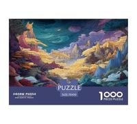 1000 Piezas Cerro de Nubes Iridescentes Puzle Juguetes Desafiantes Decoración del Hogar Juego De Habilidad Montañas del Arcoíris Puzzle Juguete EduGatoivo para Adultos Y Niños 70x50cm/1000pcs