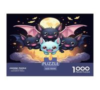 1000 Piezas chauves-Souris colorées Puzzle Juguetes Desafiantes Decoración del Hogar Animaux mignons Animaux Rompecabezas Familiar Desafíos Divertidos para Adultos Y Niños 70x50cm/1000pcs