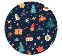 1000 Piezas Christmas Pattern Puzzle Juguetes Desafiantes Decoración del Hogar Elementos de Navidad Todos Rompecabezas Familiar Desafíos Divertidos para Adultos Y Niños 1000pcs (67.5x67.5cm)