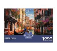 1000 Piezas Ciudad Riverside Puzzle Juguetes Desafiantes Decoración Familiar Quay Town Rompecabezas Imposible Desafíos Divertidos para Adultos Y Niños 38x26cm/1000pcs
