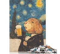 1000 piezas Classy Bober Beer Puzzle para adultos y adolescentes, rompecabezas para adultos y adolescentes, rompecabezas de mentalidad de 38 x 26 cm, 1000 piezas