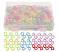1000 Piezas Clips de Plástico, Conectores Coloridos | Ligero Plástico, Cierre Rápido para Charms, Manualidades Escolares y Proyectos DIY