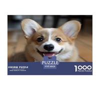 1000 Piezas cochedigan Welsh Corgi Puzle Juguetes Desafiantes Decoración del Hogar Perro Lindo Rompecabezas De Decoración Desafíos Divertidos para Adultos Y Niños 38x26cm/1000pcs