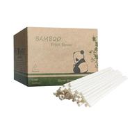 1000 Piezas Cócteles Cocktail Pajitas para, Biodegradables Pajitas Desechables Compostables Ecológicas, Mini Agitador para Beber de Fibra de Bambú de 3mm*127mm