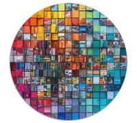 1000 Piezas Colored Building Blocks Puzzle Juguetes Desafiantes Decoración Familiar Estilo Abstracto Rompecabezas De Decoración Regalo Creativo para Adultos Y Niños 1000pcs (67.5x67.5cm)