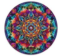 1000 Piezas Colorful Flores Charte Puzle Entretenimiento Creativo Decoración Familiar Mandala Rompecabezas Familiar Juguete EduGatoivo para Adultos Y Niños 1000pcs (67.5x67.5cm)