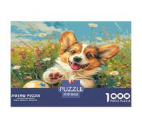 1000 Piezas Corgi Puzzle Juego De Habilidad Decoración del Perro Lindo Puzle Hogar Juguetes Desafiantes Regalo Creativo para Adultos Y Niños 38x26cm/1000pcs