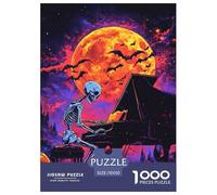 1000 Piezas cráneo Puzle Entretenimiento Creativo Decoración Familiar gótico Rompecabezas Familiar Juguete EduGatoivo para Adultos Y Niños 70x50cm/1000pcs