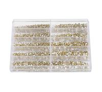 1000 piezas de diamantes de imitación triangulares brillantes para manualidades de uñas, maquillaje, ropa, estrás, 10 tamaños, versátiles para manualidades con