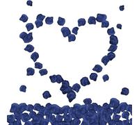 1000 piezas de pétalos de rosa artificiales de color azul oscuro, pétalos de rosa artificiales, decoración para la atmósfera de una fiesta de boda, pétalos para accesorios de fotografía