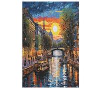 1000 piezas de puzles de madera Cityscape Architecture, Puzzle Juego Regalos de cumpleaños decorativos para adultos y adolescentes, 78 × 53 cm
