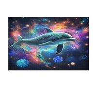 1000 Piezas De Puzzle Dolphin Juego Regalos De Cumpleaños Rompecabezas Decorativo Para Adultos Y Adolescentes (75×50cm)