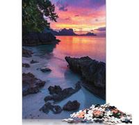 1000 piezas de reflexiones del atardecer para adultos, rompecabezas difíciles para adultos y adolescentes, juegos de relajación, 1000 piezas (75 x 50 cm)