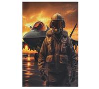 1000 piezas de rompecabezas Airplane combatiente rompecabezas juego regalos de cumpleaños decorativos para adultos y adolescentes (78×53cm)