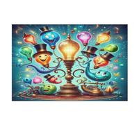 1000 piezas de rompecabezas de luces de colores lindos para adultos infantiles, rompecabezas de madera juegos educativos, juego familiar divertido hormiga (75×50cm)