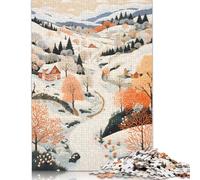 1000 Piezas de Rompecabezas de Papel de Winter Wonderland para Adultos, Rompecabezas difíciles para Adultos, Juego Educativo, Juguete de desafío, 38 x 26 cm/1000 Piezas