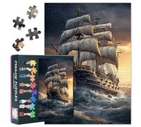 1000 piezas de rompecabezas histórico de barco de vela rompecabezas difícil desafío para adultos como regalos para fiestas familiares barco pirata rompecabezas 70 cm x 50 cm
