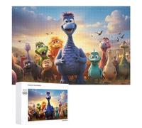 1000 piezas de rompecabezas para adultos, nuevos personajes de película de dinosaurios, 1 rompecabezas para adultos, decoración de pared, arte de pared desafiante para completar 1000 piezas