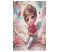 1000 piezas de rompecabezas pequeño ángel lindo rompecabezas juego regalos de cumpleaños decorativos para adultos y adolescentes (78×53cm)
