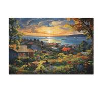 1000 piezas de rompecabezas soleilset Over The Harbour Puzzles Juego Regalos de cumpleaños decorativos para adultos y adolescentes (75×50cm)