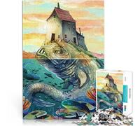 1000 piezas de sierras de calar para adolescentes Puzzle Monster under the island Familienaktivität einzigartiges Herausforderungsspiel70x100cm