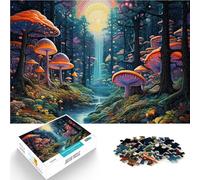1000 piezas de sierras de calar para adolescentes Trippy Forest Art Stressabbau Schwierige Herausforderung Eltern-Kind-Interaktion75 x 50 cm