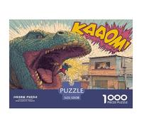 1000 Piezas Dinosaurioio Puzzle Juego De Habilidad Decoración del Hogar Ancient Animals Rompecabezas De Decoración Regalo Creativo para Adultos Y Niños 52x38cm/1000pcs