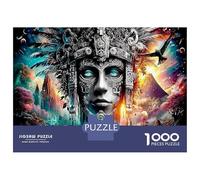 1000 Piezas Dios Maya Puzzles Juego Familiar Estatua de Piedra Gigante Juego De Rompecabezas Desafío Juguetes para Adultos Y Niños A Partir De 12 Años 52x38cm/1000pcs