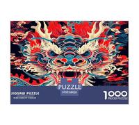 1000 Piezas Dragon Chinois Puzzle Entretenimiento Creativo Decoración del Hogar Criatura fantasía Rompecabezas Imposible Juguete Educhativo para Adultos Y Niños 38x26cm/1000pcs