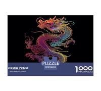 1000 Piezas Dragon Chinois Puzzle Entretenimiento Creativo Decoración Familiar Criatura fantasía Puzle Juguetes Desafiantes Regalo Creativo para Adultos Y Niños 38x26cm/1000pcs