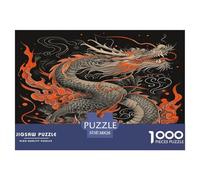 1000 Piezas Dragon Chinois Puzzle Juego De Habilidad Decoración Familiar Criatura fantasía Rompecabezas De Decoración Regalo Creativo para Adultos Y Niños 38x26cm/1000pcs