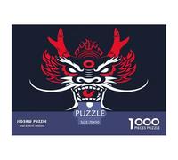 1000 Piezas Dragon Chinois Rompecabezas Entretenimiento Creativo Decoración Familiar Criatura fantasía Puzzle Imposible Juguete Educhativo para Adultos 70x50cm/1000pcs