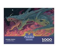 1000 Piezas Dragón Rompecabezas Entretenimiento Creativo Decoración del Hogar Criaturas fantásticas Puzle Juguetes Desafiantes Juguete EduGatoivo para Adultos 70x50cm/1000pcs