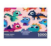 1000 Piezas Dragons de dessins animés mignons Puzle Entretenimiento Creativo Decoración del Hogar Lovely Animaux Rompecabezas De Decoración Juguete Educhativo para Adultos Y Niños 38x26cm/1000pcs
