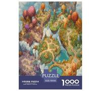 1000 Piezas El Mundo Encantado de los Hongos Puzzle Entretenimiento Creativo Decoración del Hogar Isla Flotante Rompecabezas Imposible Juguete EduGatoivo para Adultos Y Niños 70x50cm/1000pcs