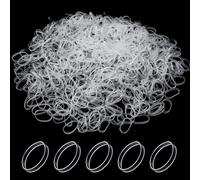 1000 piezas elásticas para el cabello transparentes, elásticas para el cabello, no visibles, elásticos de goma, mini accesorios de peluquería ideales para trenzas, moños y estilos de bricolaje