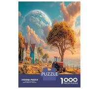1000 Piezas Escena del Tractor Rural Puzzle Juego Familiar Fantasía Planeta Fondo Rompecabezas Desafío Juguetes para Adultos Y Niños A Partir De 12 Años 70x50cm/1000pcs