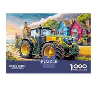 1000 Piezas Escena del Tractor Rural Puzzle Pasatiempo Creativo Ilustración del Campo Vintage Juego De Rompecabezas Actividades Familiares para Niños Adultos 70x50cm/1000pcs