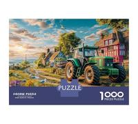 1000 Piezas Escena del Tractor Rural Puzzle Pasatiempo Creativo Vintage Pintura del Campo Rompecabezas Actividades Familiares para Adultos Y Niños A Partir De 12 Años 52x38cm/1000pcs