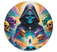 1000 Piezas Espíritu del Pecado Puzzle Juego De Habilidad Decoración Familiar cráneo Rompecabezas Imposible Regalo Creativo para Adultos Y Niños 1000pcs (67.5x67.5cm)