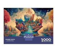 1000 Piezas Fantasy Valley Art para Coleccionistas De Puzzles - Papel Reciclado Puzzle De Entrenamiento De Concentración Book of Autumn & Regalo De Inauguración De Casa 38x26cm/1000pcs