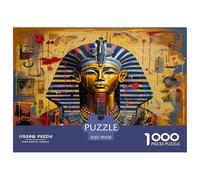 1000 Piezas faraón Puzzle Juego De Habilidad Decoración del Hogar Rey Egipcio Rompecabezas De Decoración Regalo Creativo para Adultos Y Niños 70x50cm/1000pcs
